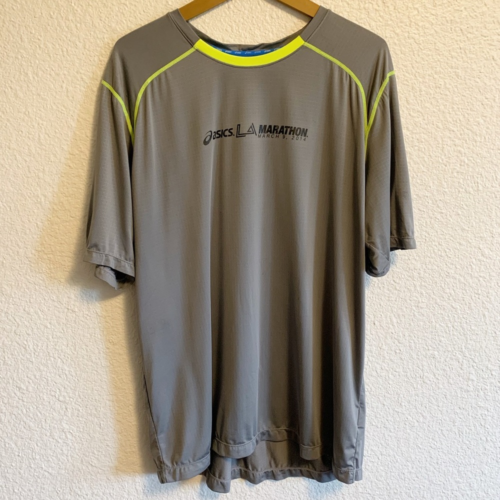 ASICS LA Marathon 2014 Workout Shirt Gray Men’s XL